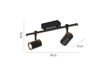 Vegg- og taklampe Barik - 10,5x18x40 cm - Belysning - Innendørsbelysning & Lamper - Vegglampe