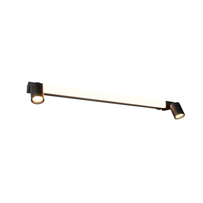 Vegglampe Enrico, 90 cm, Matt svart