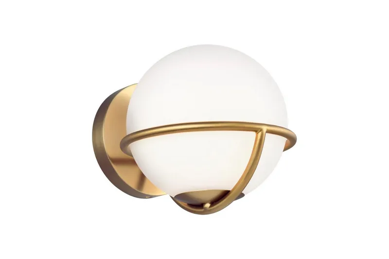 Vegglampe Feiss Apollo Polert messing, Polert messing