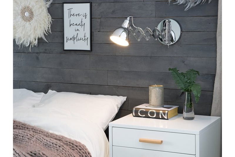Vegglampe Harrington 33 cm - Sølv - Belysning - Innendørsbelysning & Lamper - Vegglampe - Veggarmatur