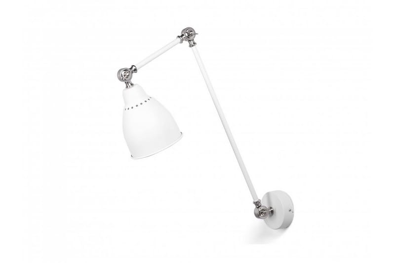 Vegglampe Mississippi L 14 cm - Hvit - Veggarmatur - Sengelampe vegg - Vegglampe