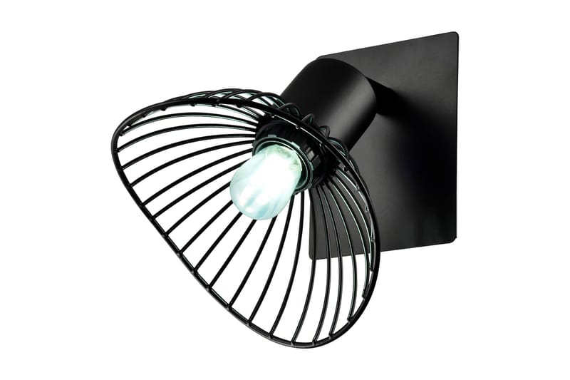 Vegglampe Rossens Dimbar LED Liten - Svart - Veggarmatur - Sengelampe vegg - Vegglampe