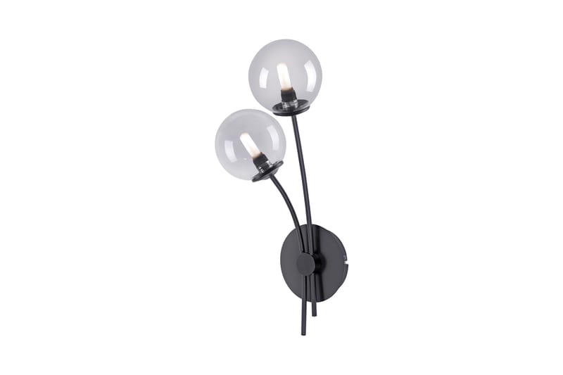 Vegglampe Zinacan 17x18 cm - Svart - Veggarmatur - Sengelampe vegg - Vegglampe