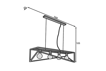 Eluvies Pendellampe Rund - Svart - Belysning - Innendørsbelysning & Lamper - Vinduslampe