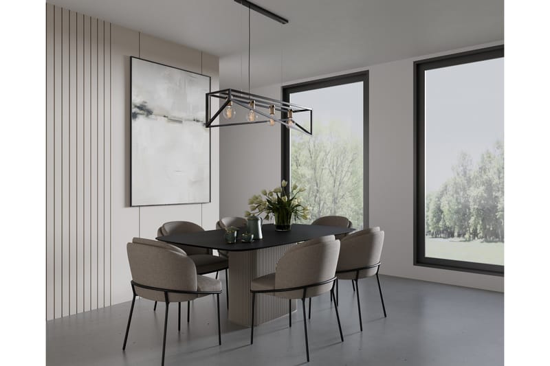 Eluvies Pendellampe Rund - Svart - Belysning - Innendørsbelysning & Lamper - Vinduslampe