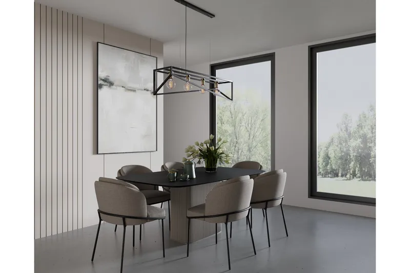 Eluvies Pendellampe Rund - Svart - Belysning - Innendørsbelysning & Lamper - Vinduslampe