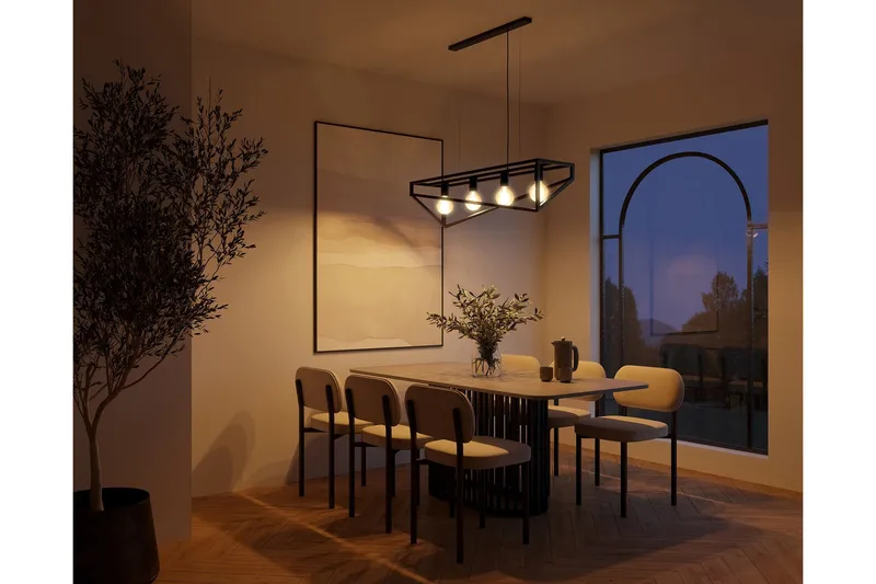 Eluvies Pendellampe Rund - Svart - Belysning - Innendørsbelysning & Lamper - Vinduslampe