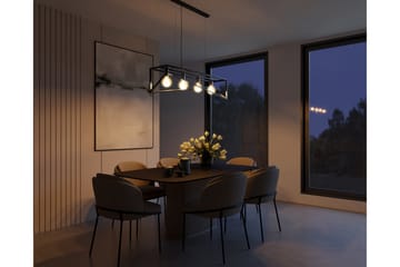 Eluvies Pendellampe Rund - Svart - Belysning - Innendørsbelysning & Lamper - Vinduslampe