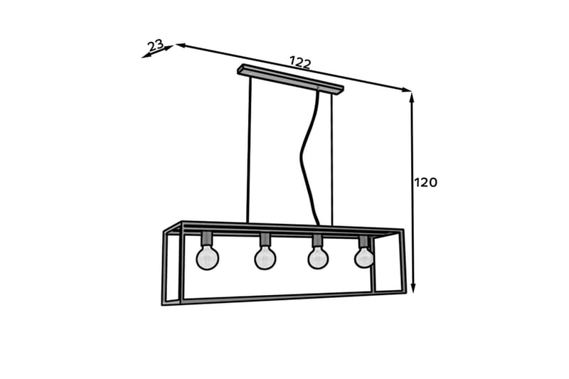 Furtim Pendellampe Rektangulær - Svart - Belysning - Innendørsbelysning & Lamper - Vinduslampe