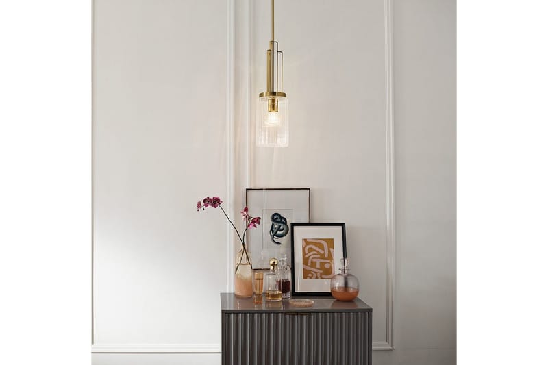 Hengelampe Kichler Kimrose Børstet naturlig messing - Børstet naturlig messing - Belysning - Innendørsbelysning & Lamper - Vinduslampe