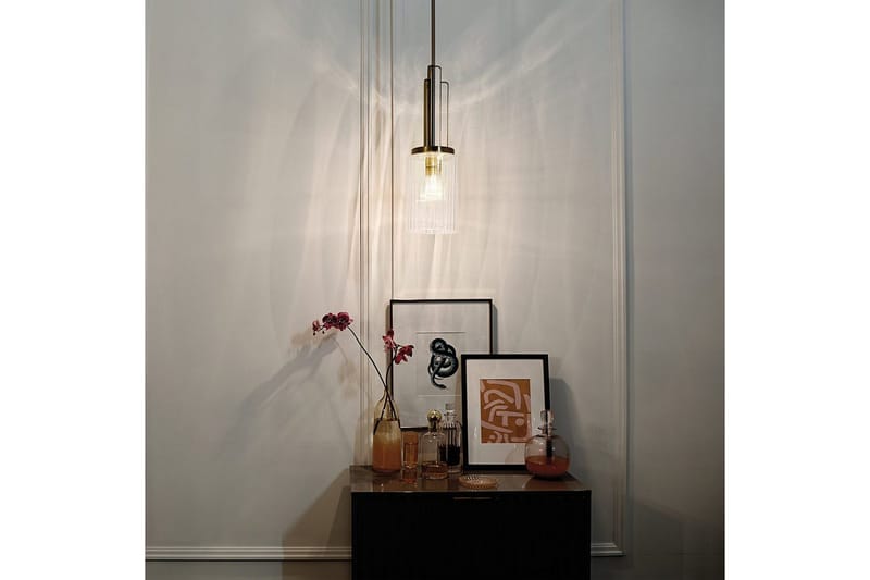 Hengelampe Kichler Kimrose Børstet naturlig messing - Børstet naturlig messing - Belysning - Innendørsbelysning & Lamper - Vinduslampe