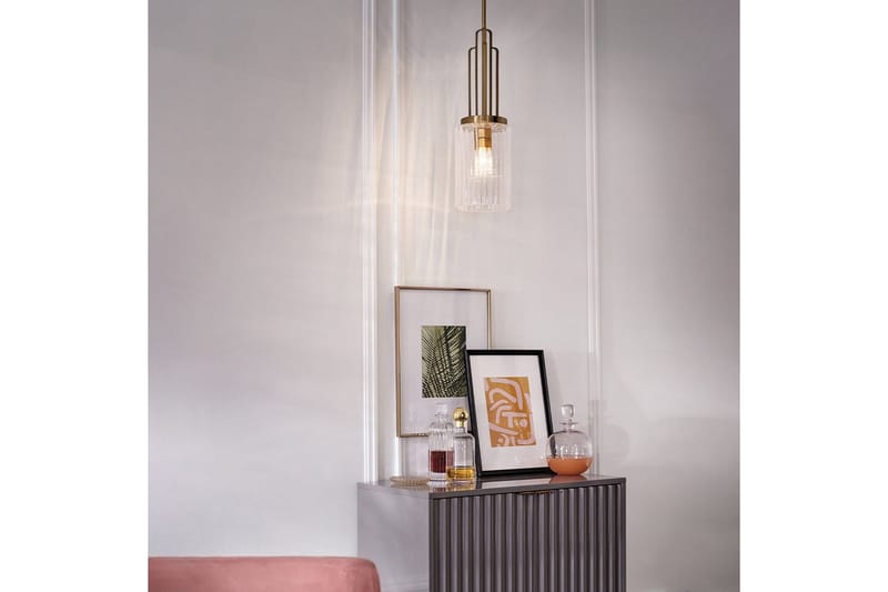 Hengelampe Kichler Kimrose Børstet naturlig messing - Børstet naturlig messing - Belysning - Innendørsbelysning & Lamper - Vinduslampe