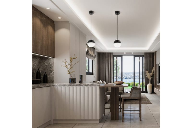 Hengelampe Kichler Moonlit Matt svart - Matt svart - Belysning - Innendørsbelysning & Lamper - Vinduslampe