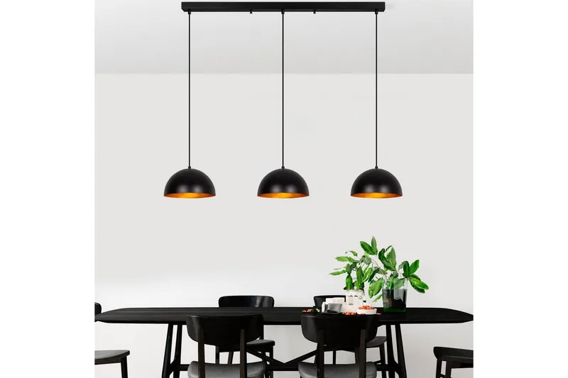 Lysekrone Brena Svart Tre Sokkel - 140 x 30 x 111 cm - Belysning - Innendørsbelysning & Lamper - Vinduslampe