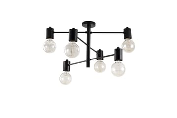 Lysekrone Hexaia Ned Svart - Svart - Belysning - Innendørsbelysning & Lamper - Vinduslampe