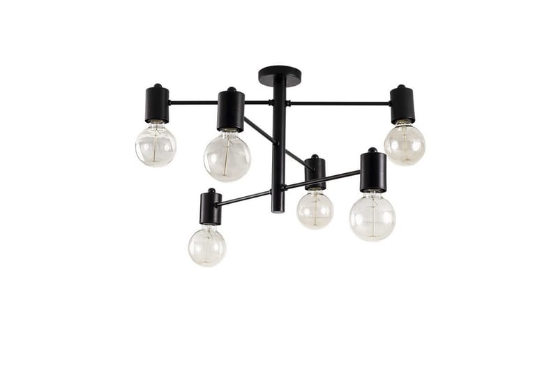 Lysekrone Hexaia Ned Svart, Svart