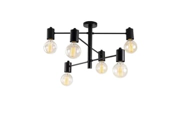 Lysekrone Hexaia Ned Svart - Svart - Belysning - Innendørsbelysning & Lamper - Vinduslampe