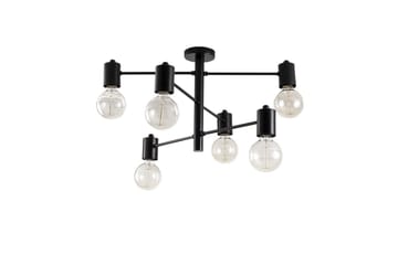 Lysekrone Hexaia Ned Svart - Svart - Belysning - Innendørsbelysning & Lamper - Vinduslampe