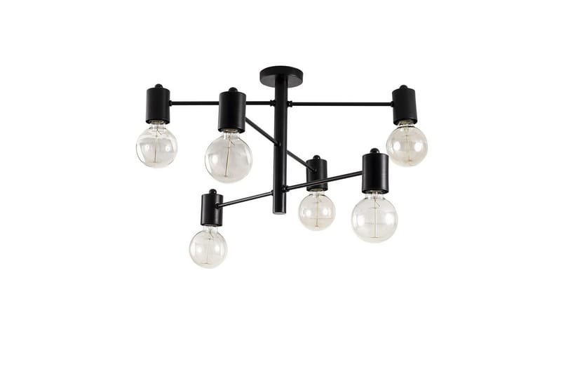 Lysekrone Hexaia Ned Svart, Svart