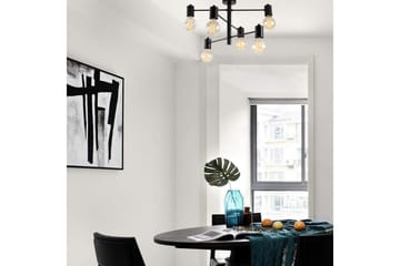 Lysekrone Hexaia Ned Svart - Svart - Belysning - Innendørsbelysning & Lamper - Vinduslampe