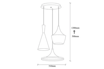 Lysekrone Mangol Sett Svart / Gull - Gull/Svart - Belysning - Innendørsbelysning & Lamper - Vinduslampe