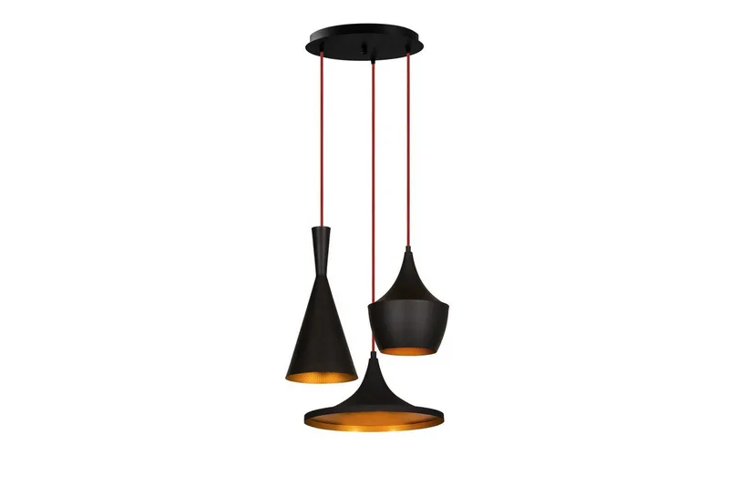 Lysekrone Mangol Sett Svart / Gull, Gull/Svart