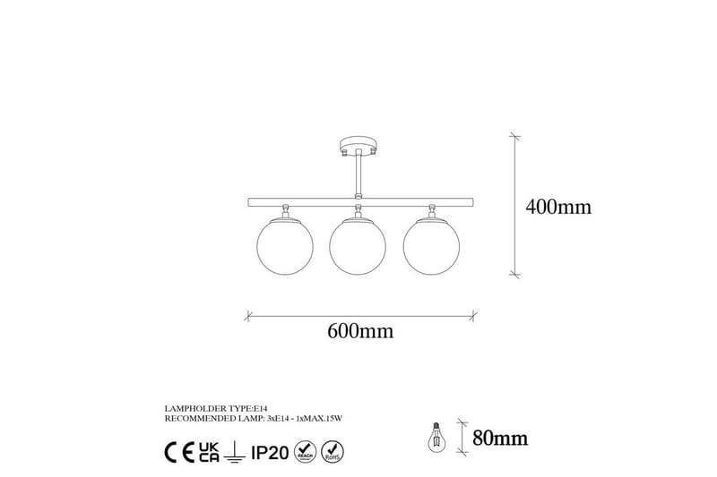 Lysekrone Sone Vintage Horisontal - Kobber - Belysning - Innendørsbelysning & Lamper - Vinduslampe