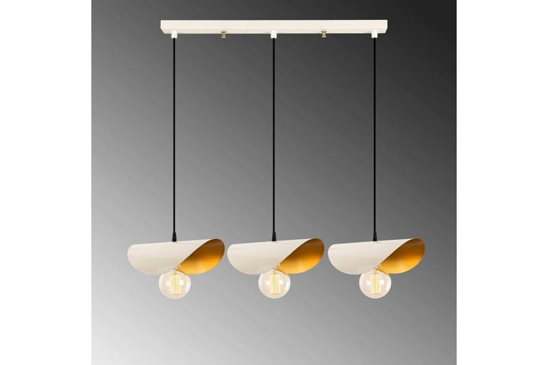 Lysekrone Sugana Three Hvit / Gull - Gull/Hvit - Belysning - Innendørsbelysning & Lamper - Vinduslampe