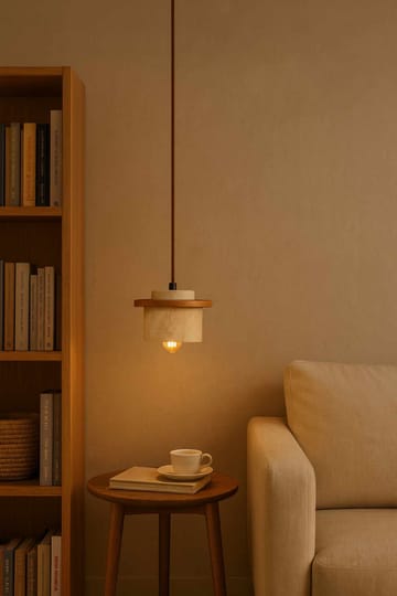 Meyros pendellampe - Beige og Eik - Belysning - Innendørsbelysning & Lamper - Vinduslampe