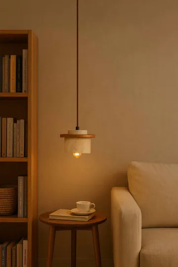 Meyros pendellampe - Beige og Eik - Belysning - Innendørsbelysning & Lamper - Vinduslampe