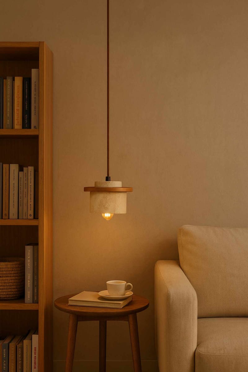 Meyros pendellampe - Beige og Eik - Belysning - Innendørsbelysning & Lamper - Vinduslampe