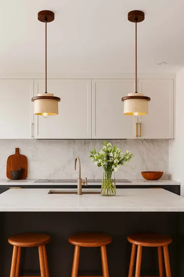 Meyros pendellampe - Beige og Valnøtt - Belysning - Innendørsbelysning & Lamper - Vinduslampe