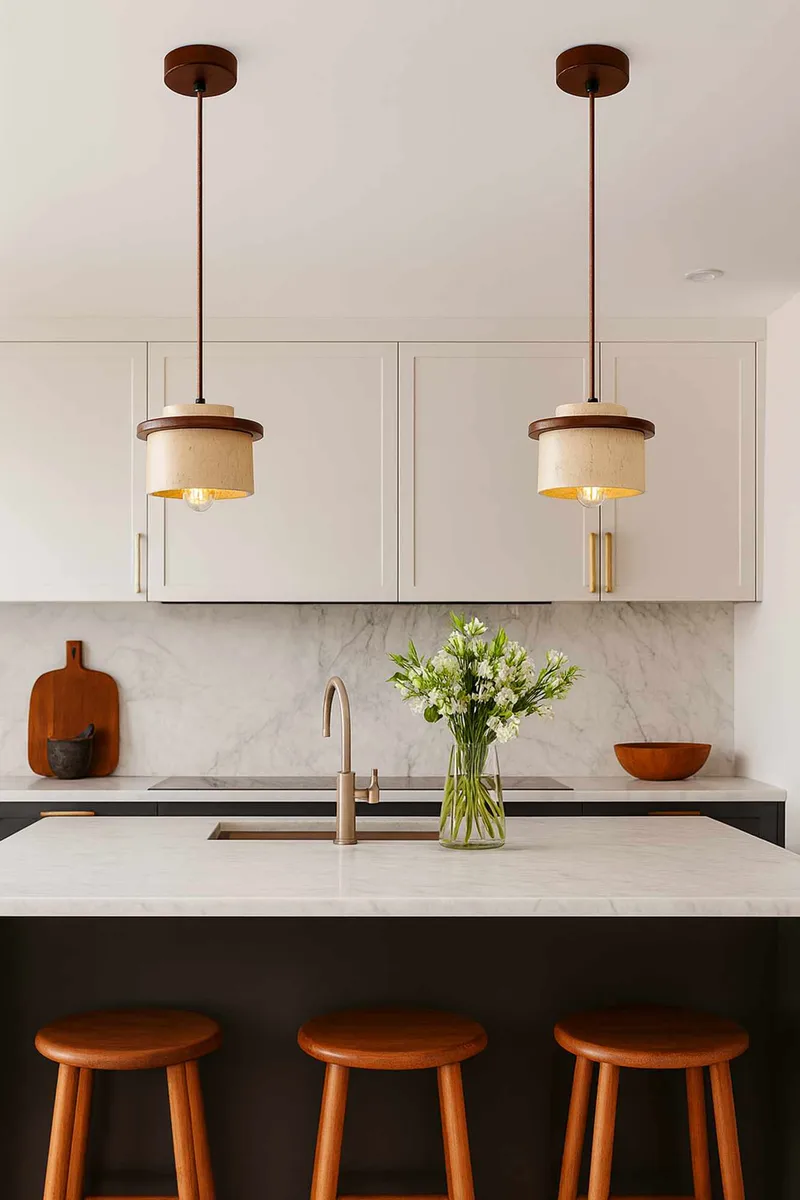 Meyros pendellampe - Beige og Valnøtt - Belysning - Innendørsbelysning & Lamper - Vinduslampe