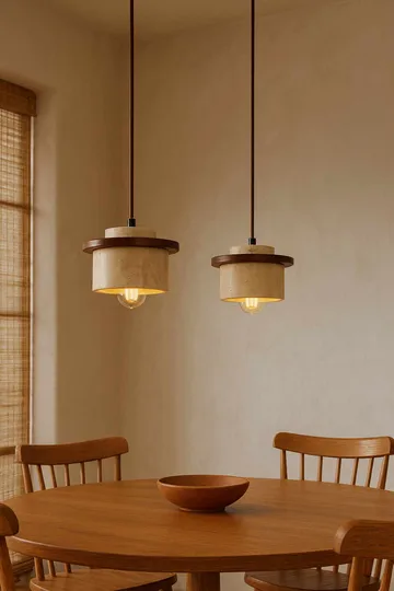 Meyros pendellampe - Beige og Valnøtt - Belysning - Innendørsbelysning & Lamper - Vinduslampe