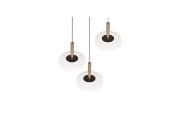 Pendel TRIO Celeste 3-delt, Matt svart/hvit/kaffebrun - 3-delt, Matt svart/hvit/kaffebrun - Belysning - Innendørsbelysning & Lamper - Vinduslampe