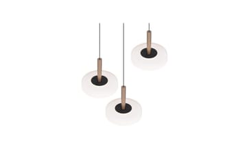 Pendel TRIO Celeste 3-delt, Matt svart/hvit/kaffebrun - 3-delt, Matt svart/hvit/kaffebrun - Belysning - Innendørsbelysning & Lamper - Vinduslampe