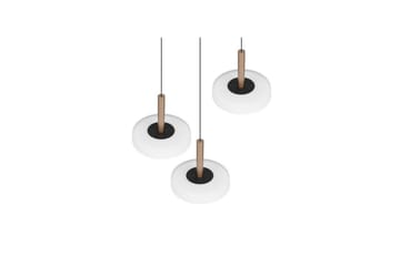 Pendel TRIO Celeste 3-delt, Matt svart/hvit/kaffebrun - 3-delt, Matt svart/hvit/kaffebrun - Belysning - Innendørsbelysning & Lamper - Vinduslampe