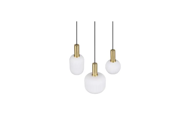 Pendel TRIO Diva 3-delt, Matt messing/hvit - 3-delt, Matt messing/hvit - Belysning - Innendørsbelysning & Lamper - Vinduslampe