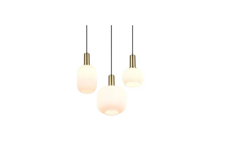 Pendel TRIO Diva 3-delt, Matt messing/hvit - 3-delt, Matt messing/hvit - Belysning - Innendørsbelysning & Lamper - Vinduslampe