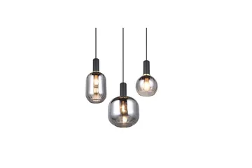 Pendel TRIO Diva 3-delt, Matt svart/krom - 3-delt, Matt svart/krom - Belysning - Innendørsbelysning & Lamper - Vinduslampe
