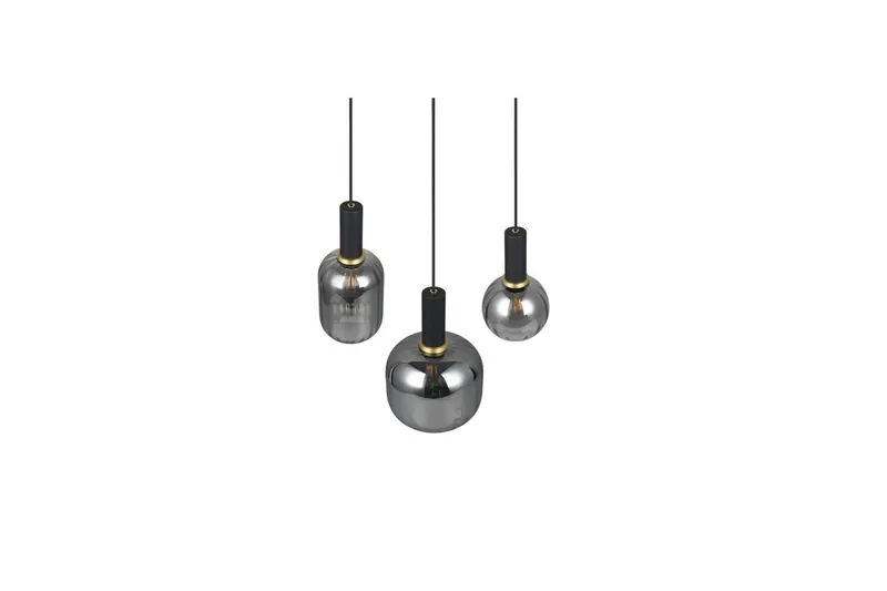 Pendel TRIO Diva 3-delt, Matt svart/krom - 3-delt, Matt svart/krom - Belysning - Innendørsbelysning & Lamper - Vinduslampe