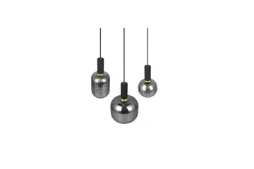 Pendel TRIO Diva 3-delt, Matt svart/krom - 3-delt, Matt svart/krom - Belysning - Innendørsbelysning & Lamper - Vinduslampe