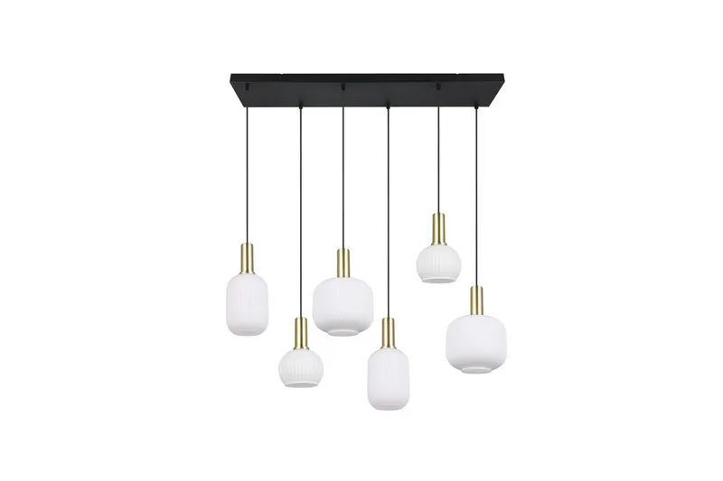 Pendel TRIO Diva 6-deler, Matt messing/hvit - 6-deler, Matt messing/hvit - Belysning - Innendørsbelysning & Lamper - Vinduslampe