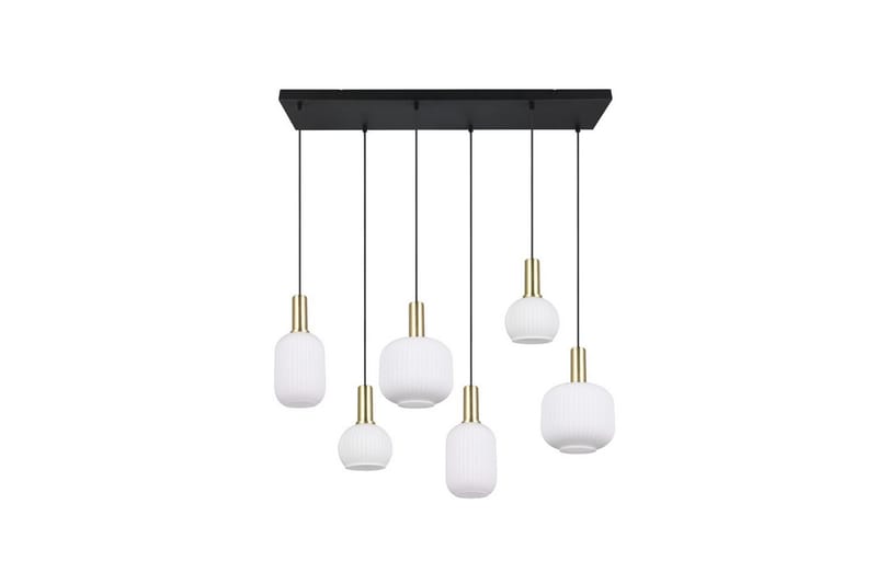 Pendel TRIO Diva 6-deler, Matt messing/hvit - 6-deler, Matt messing/hvit - Belysning - Innendørsbelysning & Lamper - Vinduslampe