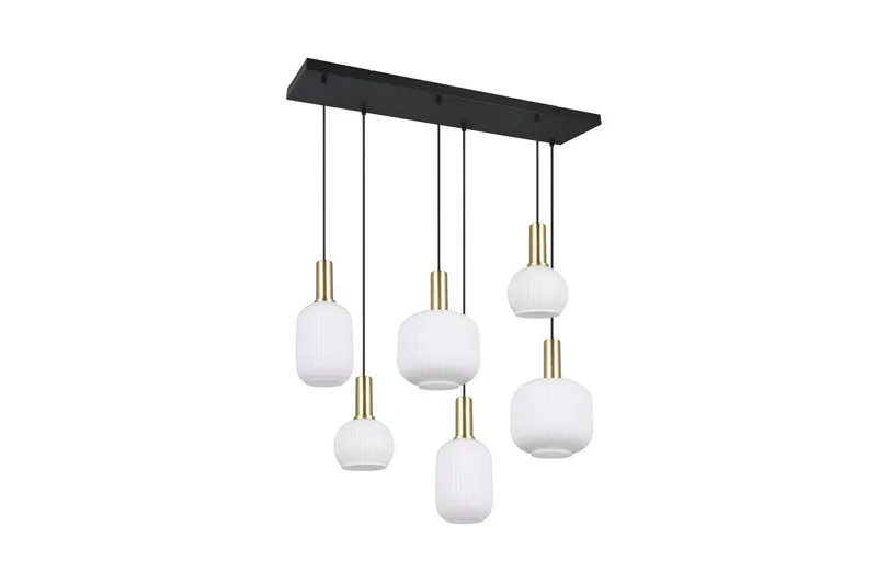 Pendel TRIO Diva 6-deler, Matt messing/hvit - 6-deler, Matt messing/hvit - Belysning - Innendørsbelysning & Lamper - Vinduslampe