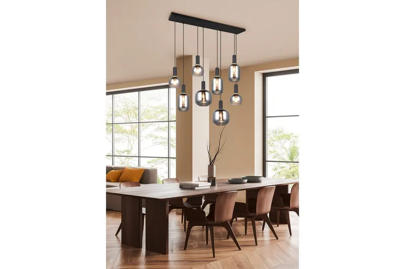 Pendel TRIO Diva 6-deler, Matt svart/krom - 6-deler, Matt svart/krom - Belysning - Innendørsbelysning & Lamper - Vinduslampe