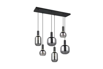 Pendel TRIO Diva 6-deler, Matt svart/krom - 6-deler, Matt svart/krom - Belysning - Innendørsbelysning & Lamper - Vinduslampe