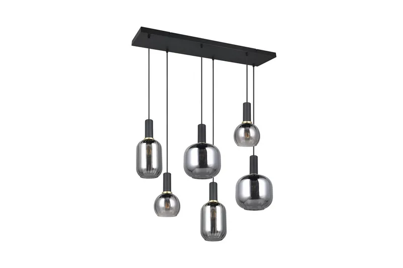 Pendel TRIO Diva 6-deler, Matt svart/krom - 6-deler, Matt svart/krom - Belysning - Innendørsbelysning & Lamper - Vinduslampe