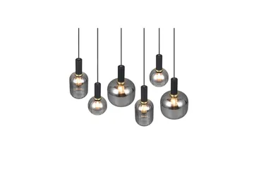 Pendel TRIO Diva 6-deler, Matt svart/krom - 6-deler, Matt svart/krom - Belysning - Innendørsbelysning & Lamper - Vinduslampe