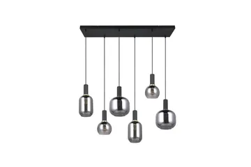 Pendel TRIO Diva 6-deler, Matt svart/krom - 6-deler, Matt svart/krom - Belysning - Innendørsbelysning & Lamper - Vinduslampe